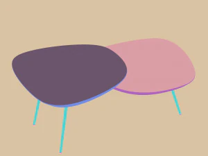 Table calligaris tweet coffee extending 3D Model