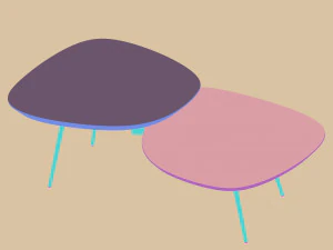 Table calligaris tweet coffee extending 3D Model