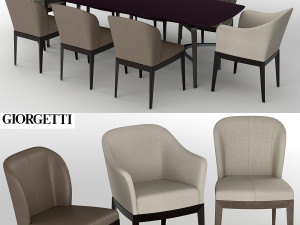 Giorgetti chair table 3D 模型