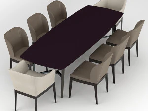 Giorgetti chair table 3D Model