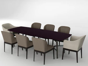 Giorgetti chair table 3D Model