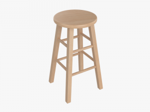 Wooden Stool 3D 模型