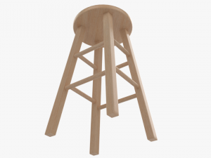 Wooden Stool Modelo 3D