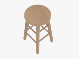 Wooden Stool Modelo 3D