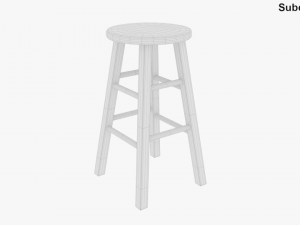 Wooden Stool Modelo 3D