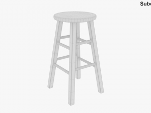 Wooden Stool Modelo 3D