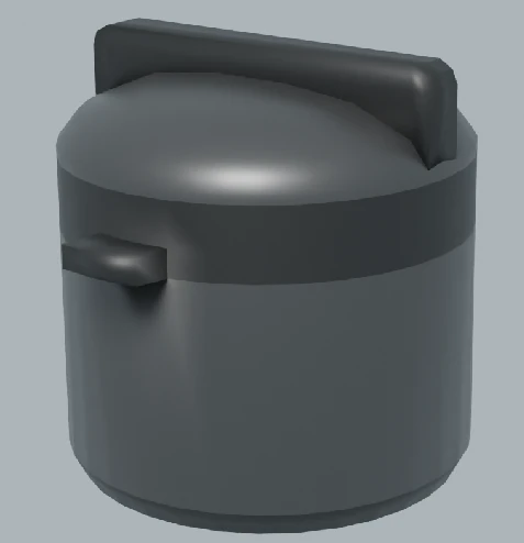 Pressure cooker 3D Model .c4d .max .obj .3ds .fbx .stl .blend 