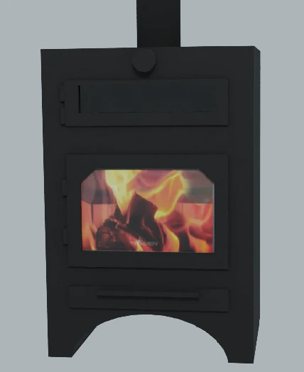 Wood Stove 3D Model .c4d .max .obj .3ds .fbx .stl .blend 