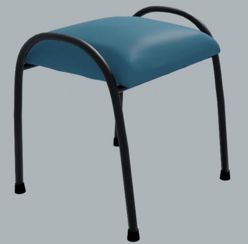 Padded Stool 3D-Modell .c4d .max .obj .3ds .fbx .stl .blend 