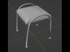 Padded Stool 3D-Modell