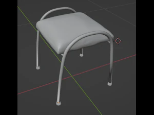 Padded Stool 3D Model