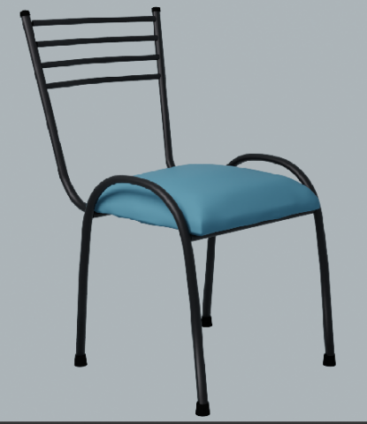 Padded chair 3D Модель .c4d .max .obj .3ds .fbx .stl .blend 