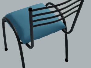 Padded chair 3D Модель