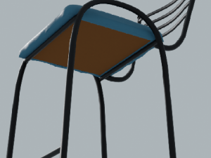 Padded High Chair Modèle 3D