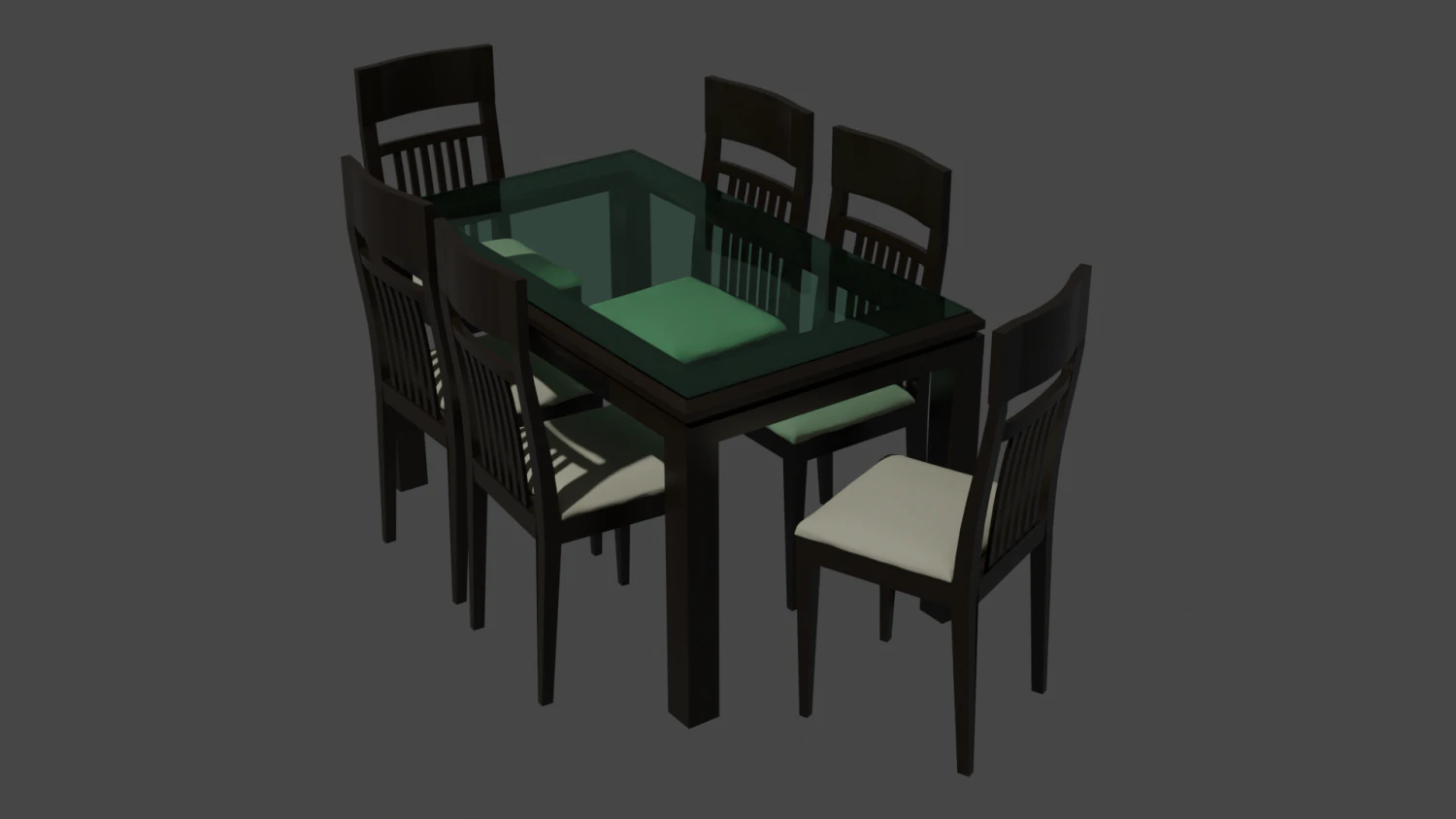 Table and chairs 3D Model .c4d .max .obj .3ds .fbx .stl .blend 