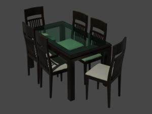Table and chairs 3D 模型