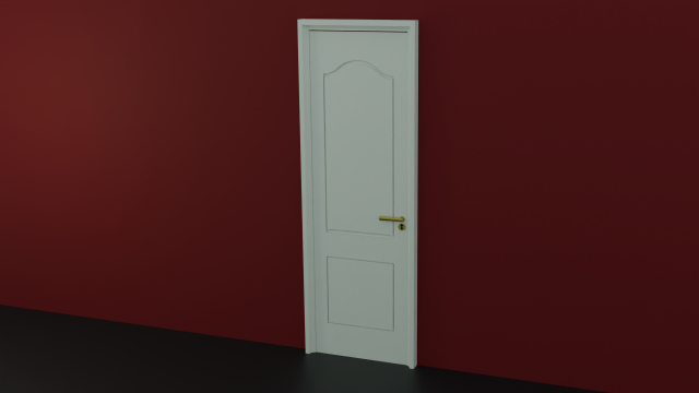 White Inner Door 3D 模型 .c4d .max .obj .3ds .fbx .stl .blend 