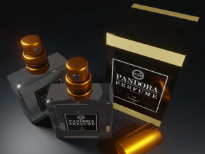 Packaging obj bottle perfume mockup 3D Model