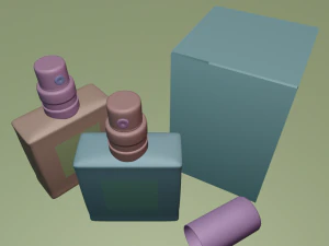 Packaging obj bottle perfume mockup 3D Model