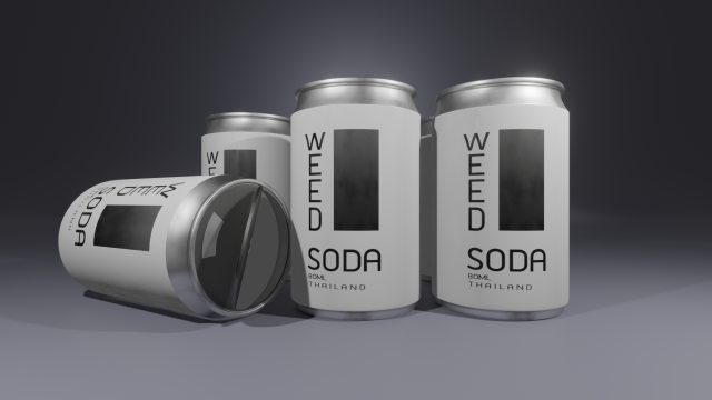 Cannabis soda canned can packaging 80ml Modelo 3D .c4d .max .obj .3ds .fbx .stl .blend 