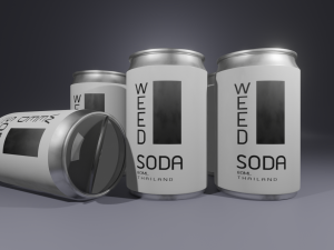 Cannabis soda canned can packaging 80ml 3D Models