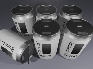 Cannabis soda canned can packaging 80ml Modelo 3D