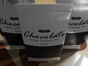 Chocolate Sachet Packaging Model 3D