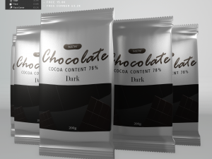 Chocolate Sachet Packaging Model 3D