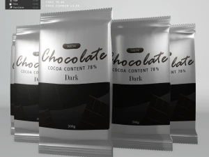 Chocolate Sachet Packaging 3D Model