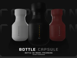 병 캡슐 포장 3D 모델