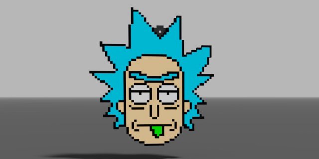 3d keychain Rick 3D Druckmodell .c4d .max .obj .3ds .fbx .stl .blend 