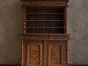 Antique cupboard buffet 3D Модель