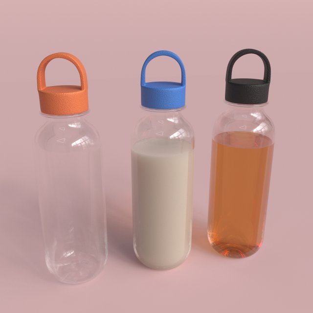 IKEA Bottle FORMSKON 365 Pack of 3 models Modello 3D .c4d .max .obj .3ds .fbx .stl .blend