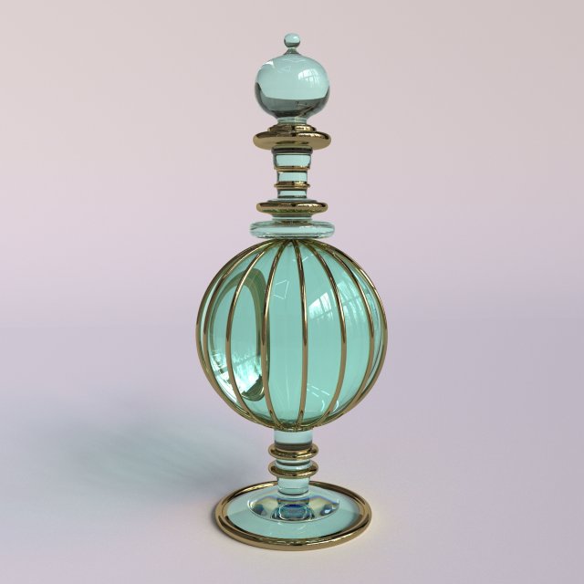 Antique blue glass decanter Modelo 3D .c4d .max .obj .3ds .fbx .stl .blend 