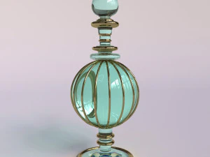 Jarra de vidro azul antiga Modelo 3D