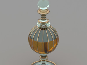 Antique blue glass decanter Modelo 3D