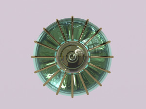 Antique blue glass decanter Modelo 3D