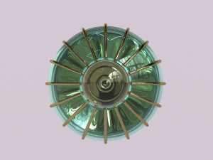 Antique blue glass decanter 3D Model