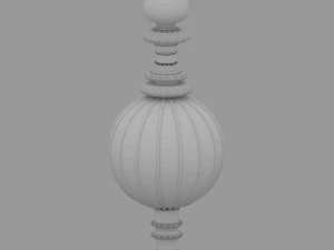 Antique blue glass decanter 3D Model