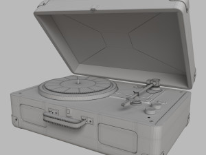 Suitcase record player Crosley Pink box Modelo 3D