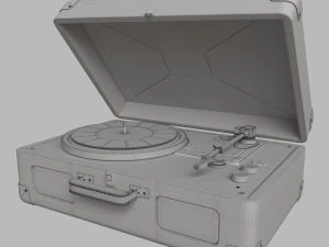 Suitcase record player Crosley Pink box 3D Model