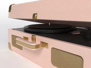 Suitcase record player Crosley Pink box 3D Model