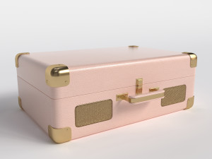 Suitcase record player Crosley Pink box Modelo 3D