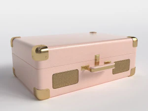 Suitcase record player Crosley Pink box 3D Model