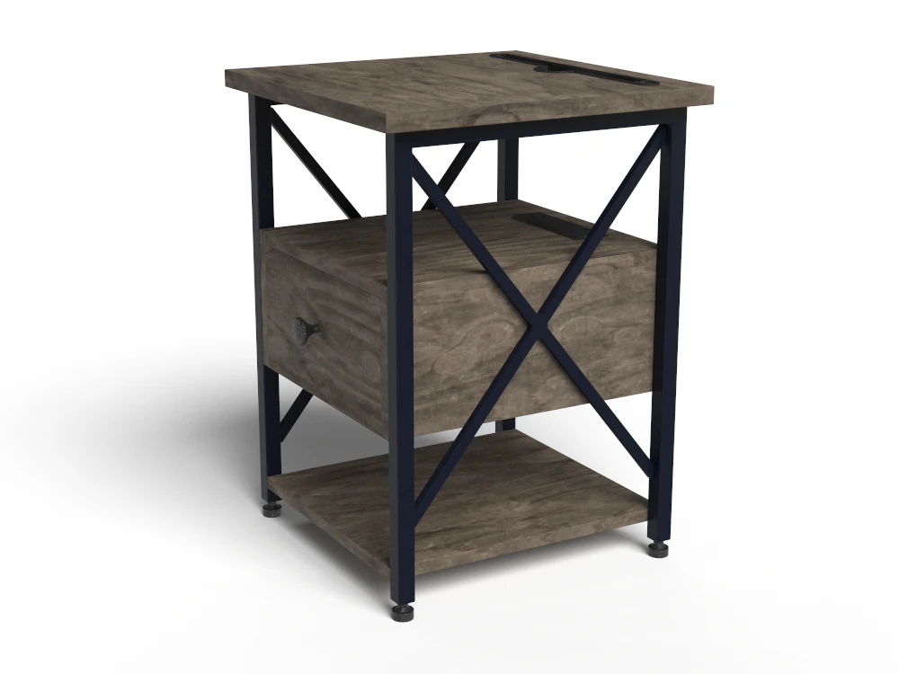 Rolanstar End Table with Charging Station03 3D Model .c4d .max .obj .3ds .fbx .stl .blend 