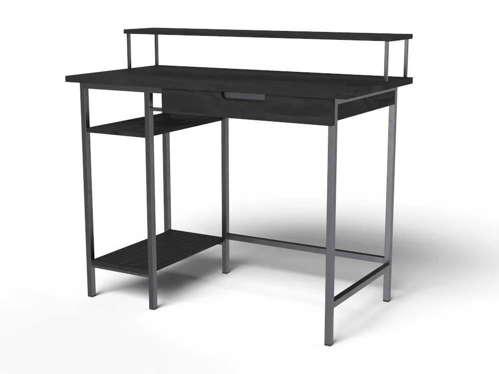 Rolanstar Computer Desk with Monitor Shelf and Drawer 3D Model .c4d .max .obj .3ds .fbx .stl .blend 
