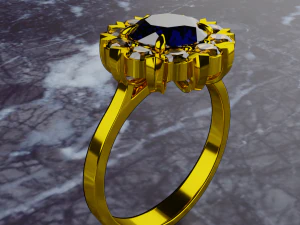 Chamomile ring 3D Model