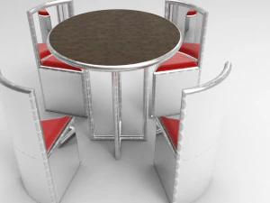 Restaurant Chair-Table 3D Model