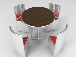 Restaurant Chair-Table 3D Model