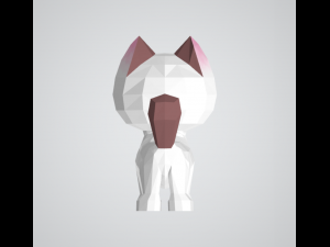 Low-poly white cat 3Dモデル